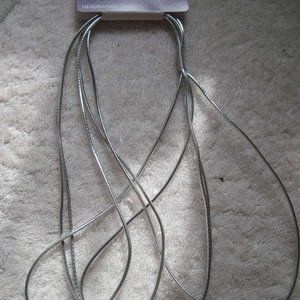 1 Goody 5 Thin Strands Hair Head Band Shiny Fashionow 2013 Headband Silver Black